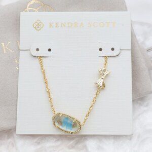 Kendra Scott - Elisa Bow Gold Pastel Blue Rosa Beaux Necklace - new